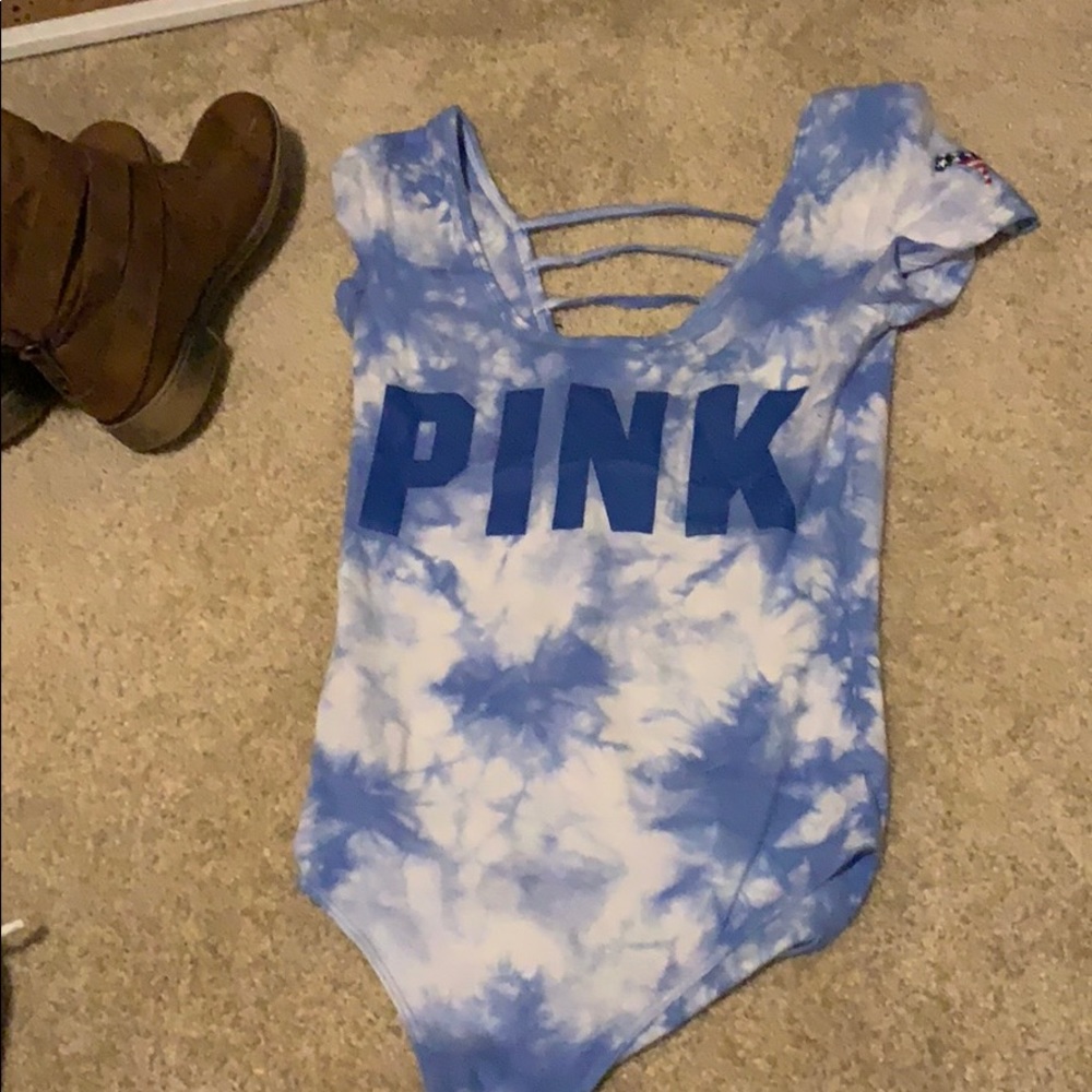 Tie dye blue Victoria secret body suit